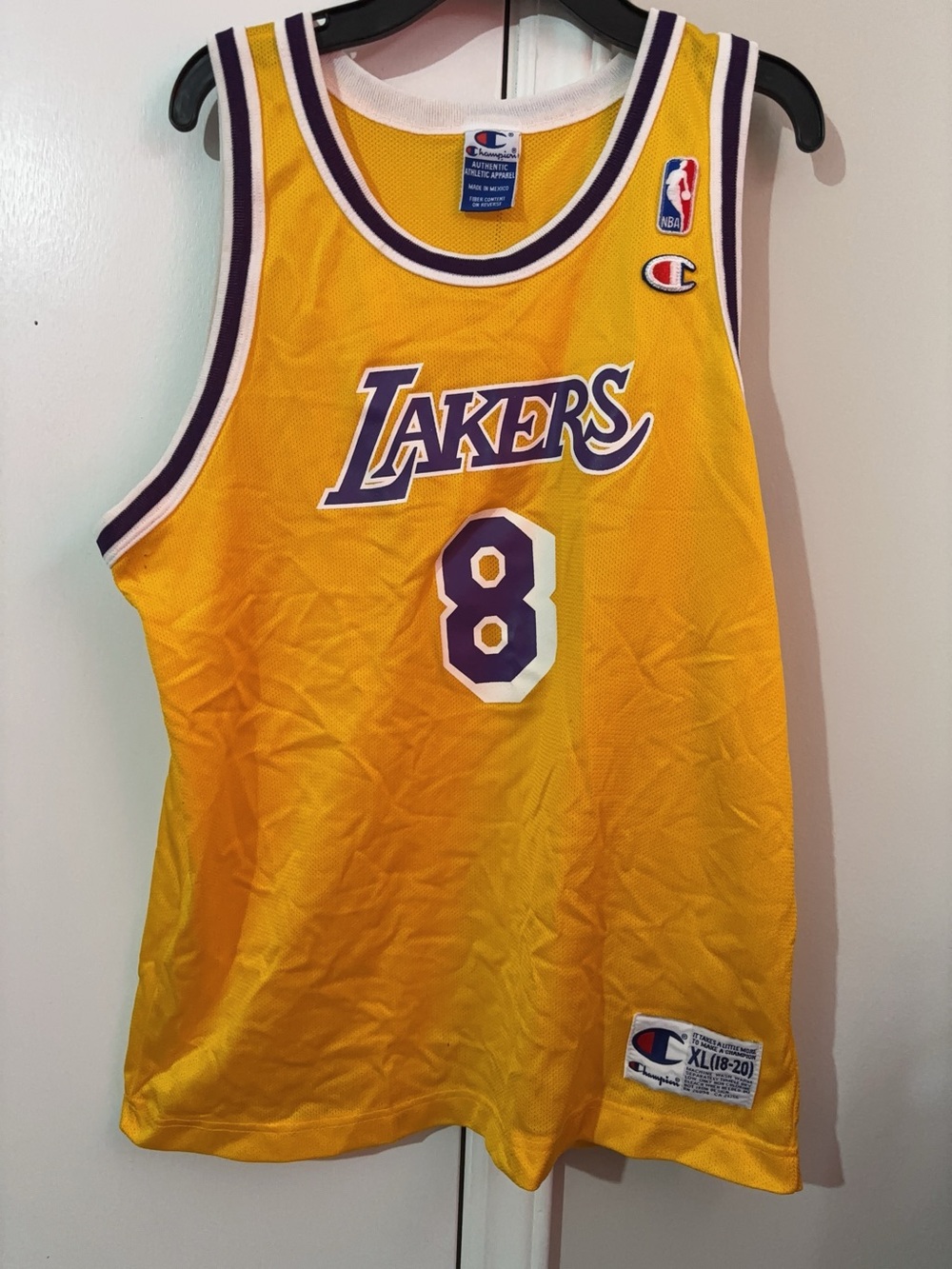 Champion Los Angeles Lakers #8 Yellow/Purple Basketball Jersey Bryant